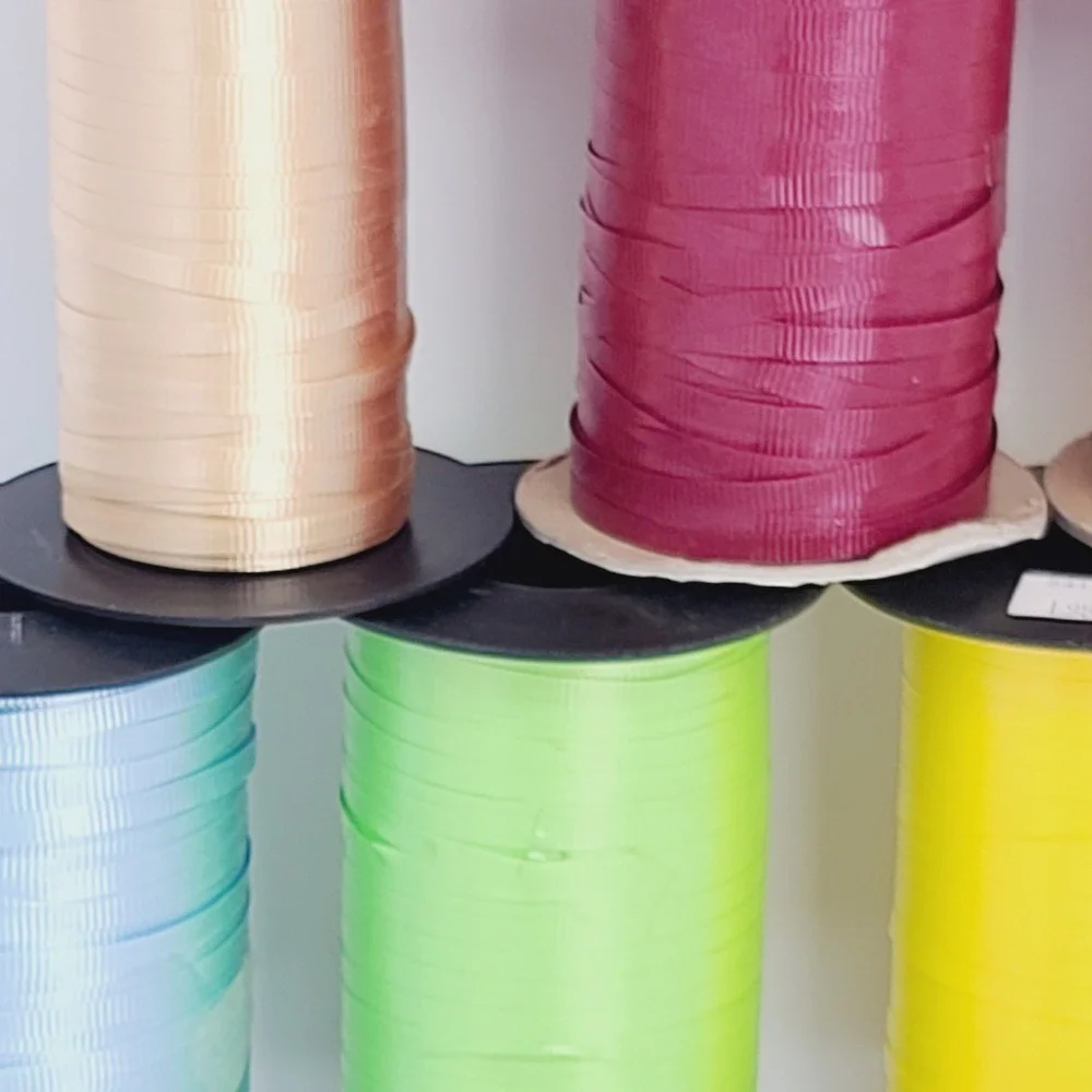 Lot of 12 Assorted Curling Ribbon Spools Multi-Color Craft Gift Wrap Balloon Tie
